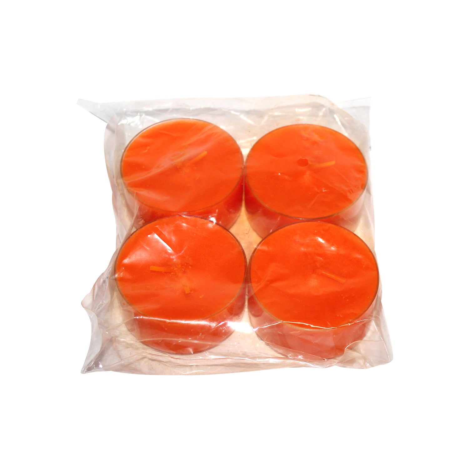Stor Fyrfadslys - 4 stk - Orange