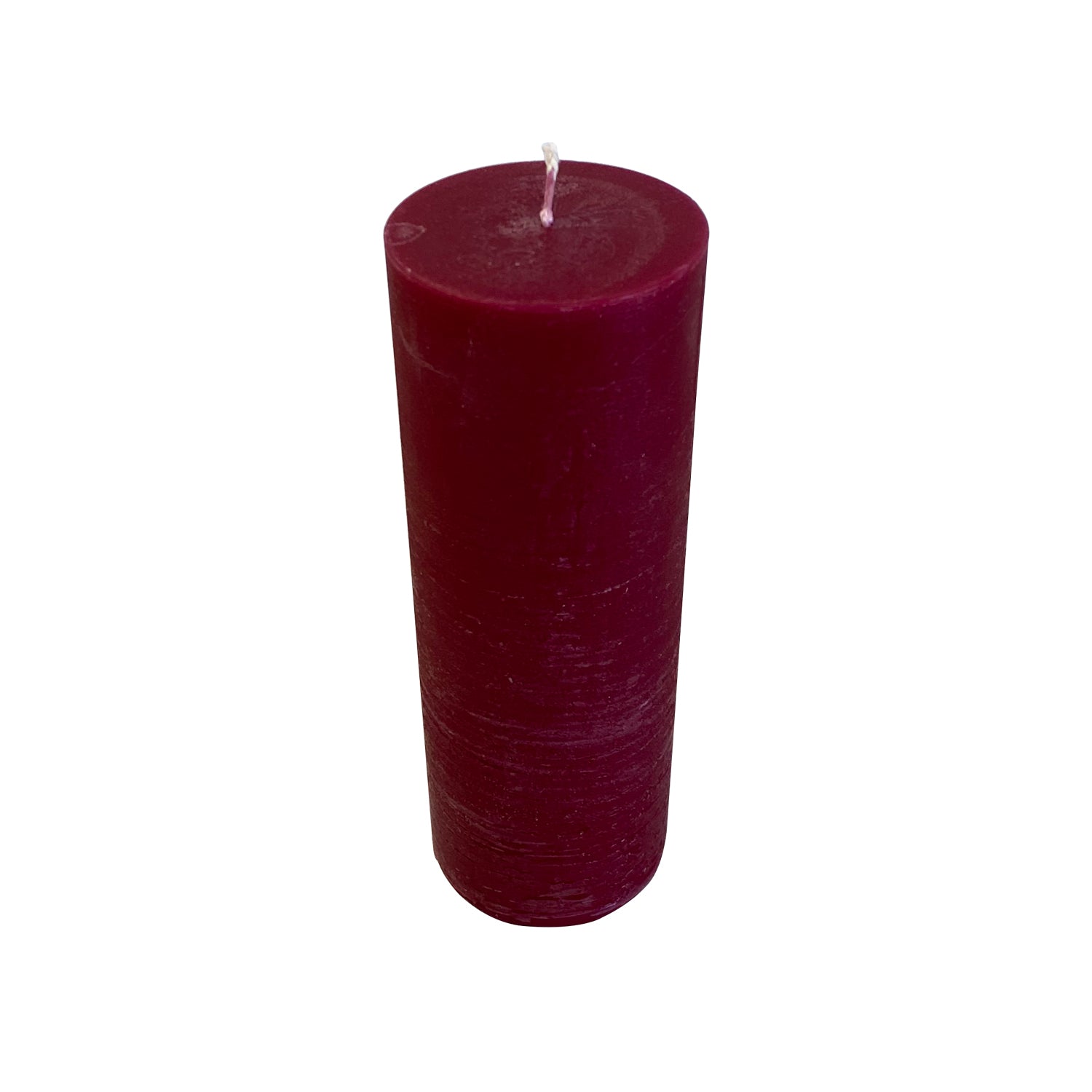 Blok lys - Vinrød (7cm i diameter)