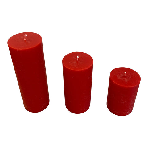 Blok lys - Rød (6cm i diameter)